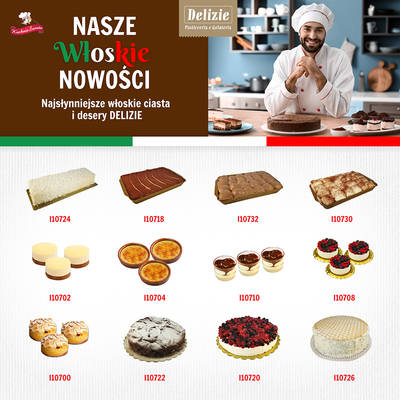 NOWOŚCI włoskie ciasta Delizie 21.03.2024 reklama FB